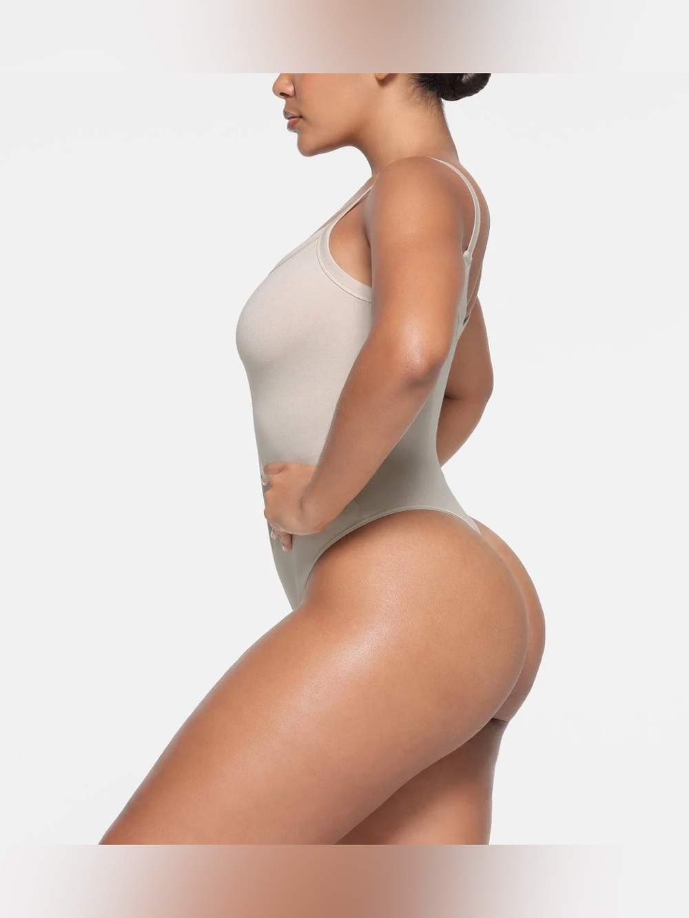 SKIMS Cotton Jersey Scoop Neck Bodysuit - Picture 2 of 7